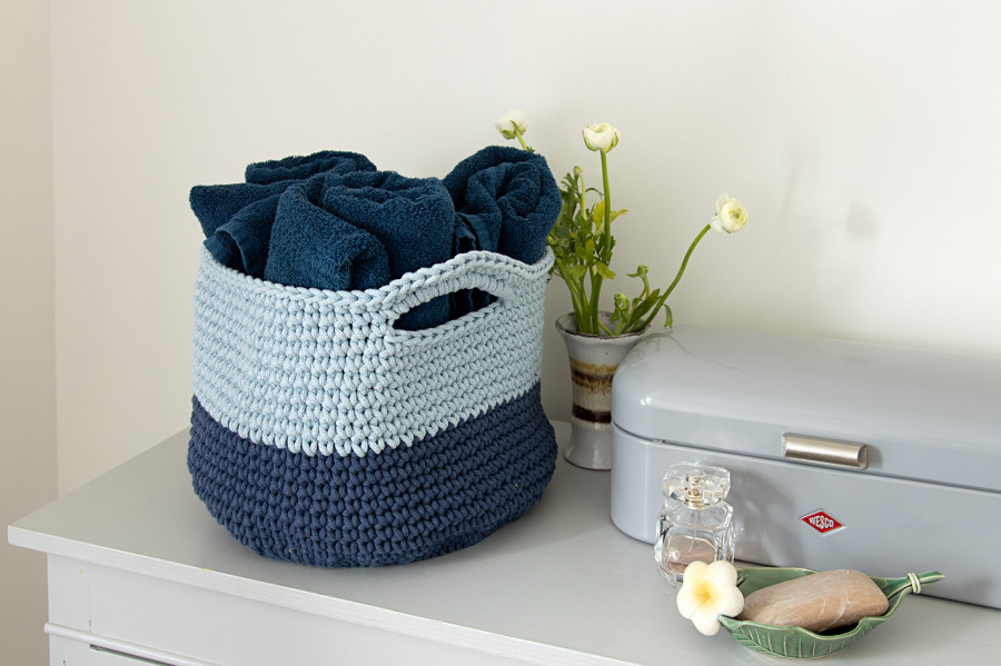 opbergmand met Bobbiny blauw