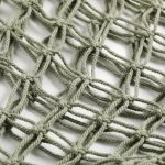 Macramé geknoopt tasje voor afvalscheiden
